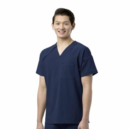 6034 WonderWink RENEW Men's EZ Zip Scrub Top