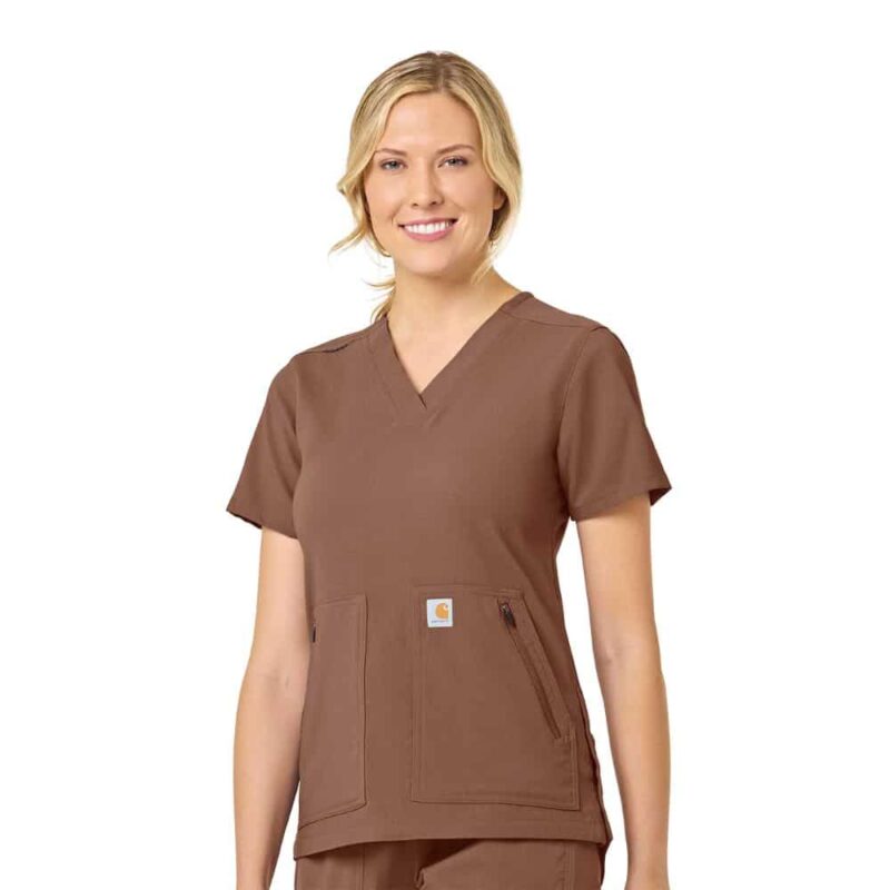 Rugged Flex Peak Women's 4-Pocket V-Neck Scrub Top