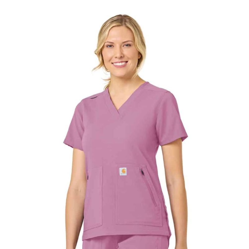 Rugged Flex Peak Women's 4-Pocket V-Neck Scrub Top - Image 3