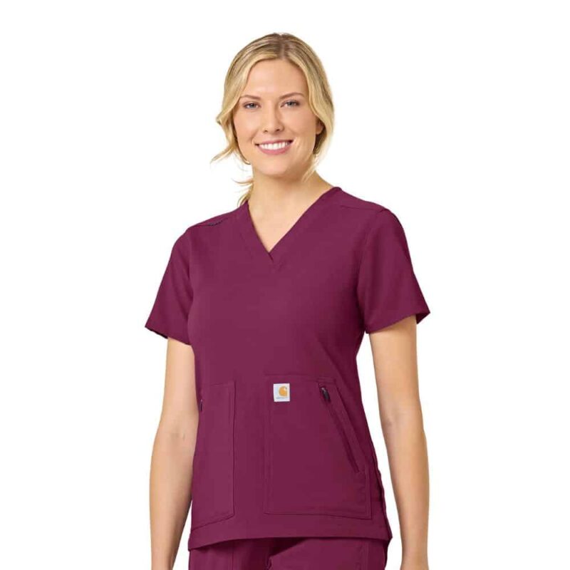 Rugged Flex Peak Women's 4-Pocket V-Neck Scrub Top - Image 2