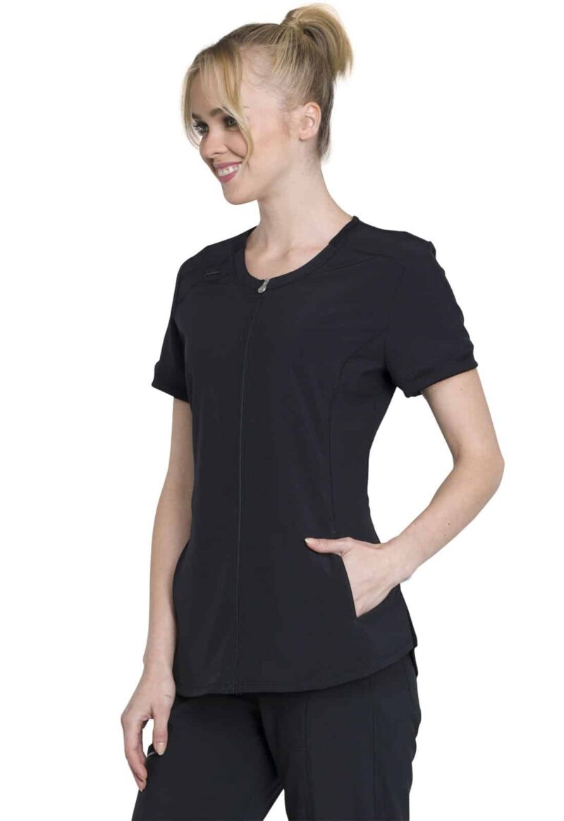 Infinity Zip Front V-Neck Top - Image 4