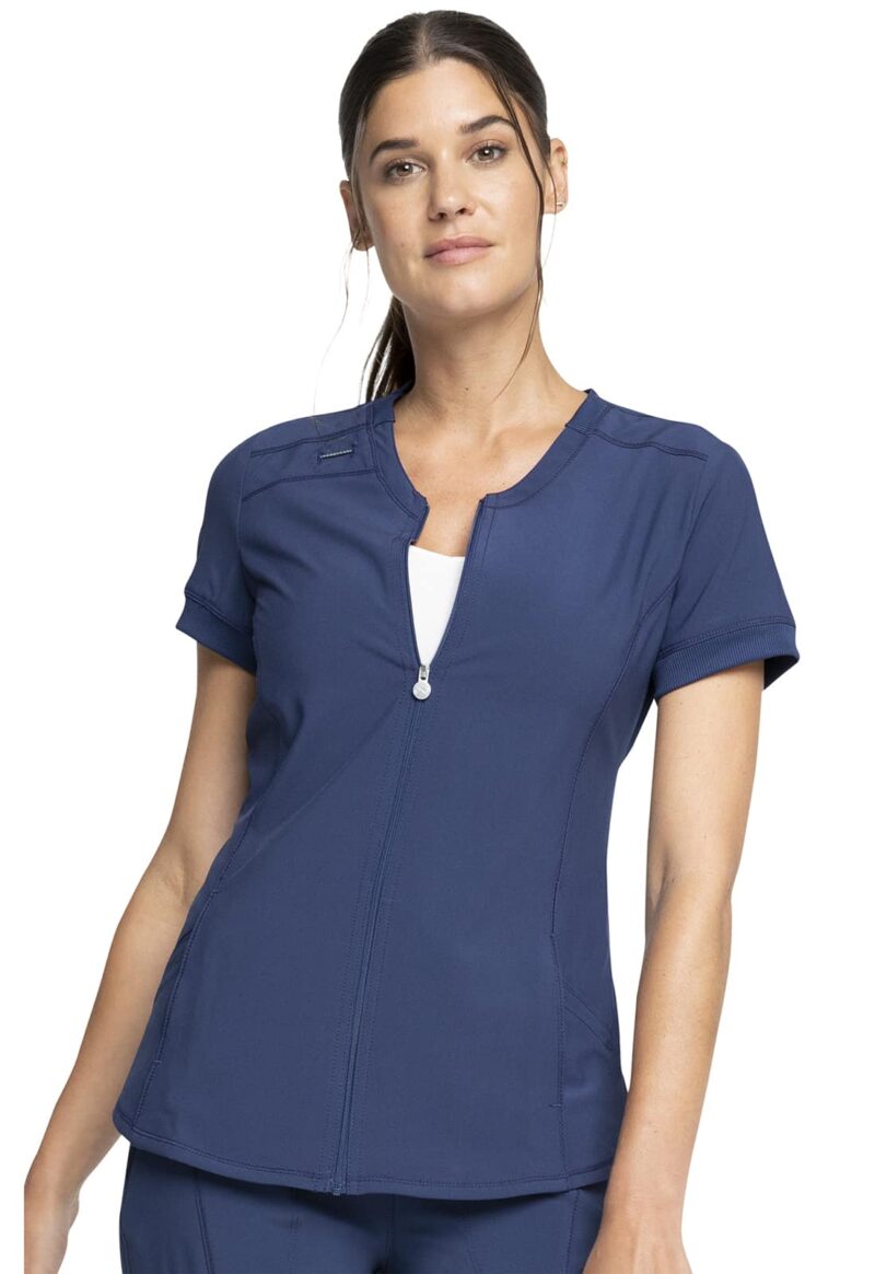 Infinity Zip Front V-Neck Top - Image 2