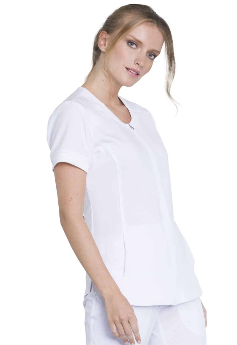 Infinity Zip Front V-Neck Top - Image 5