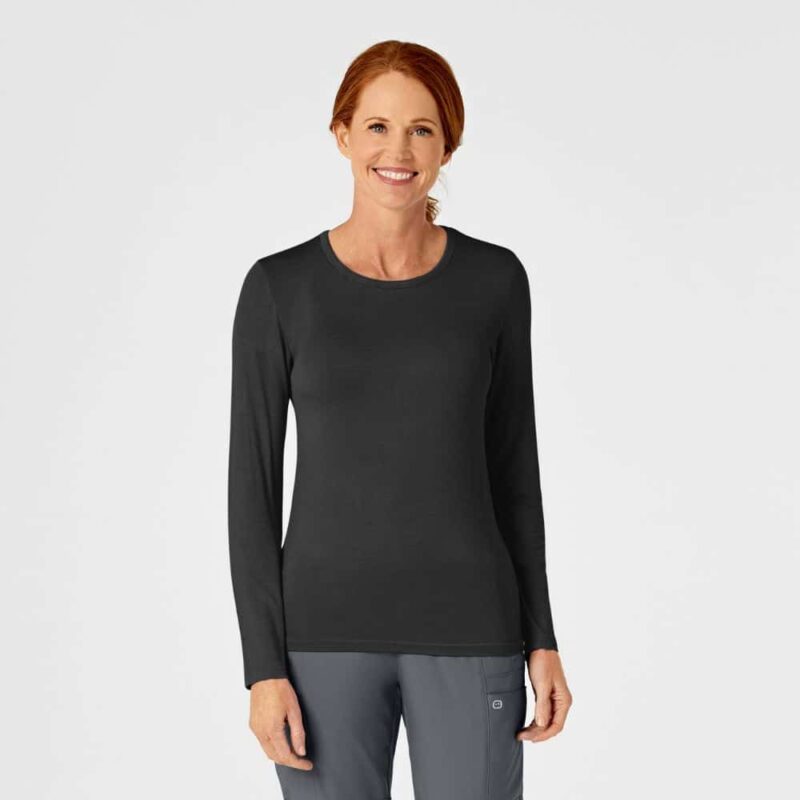 Wonderwink Layers Women's Long Sleeve Silky Tee - Image 3