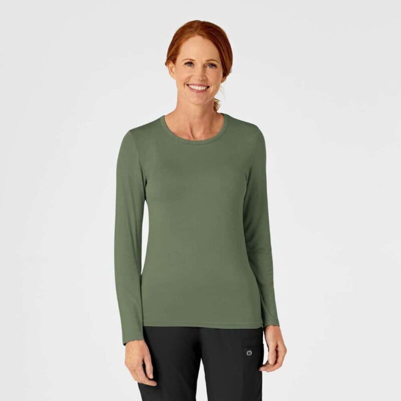 Wonderwink Layers Women's Long Sleeve Silky Tee - Image 5