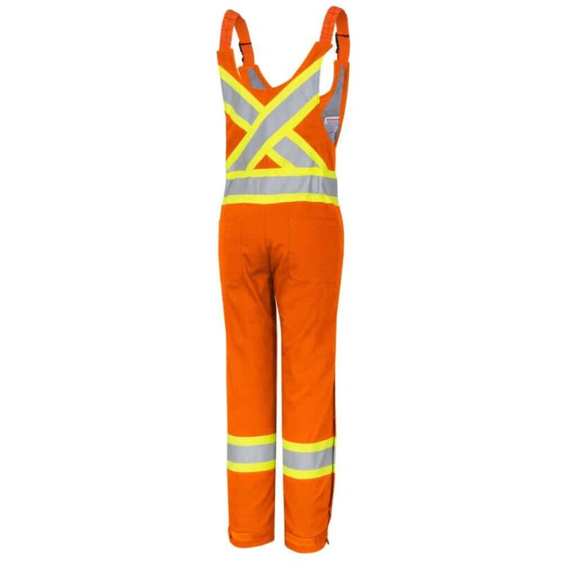 Women's FR-Tech® Hi-Vis FR/Arc-Rated Quilted Safety Overalls - Hi-Vis Orange - Image 3