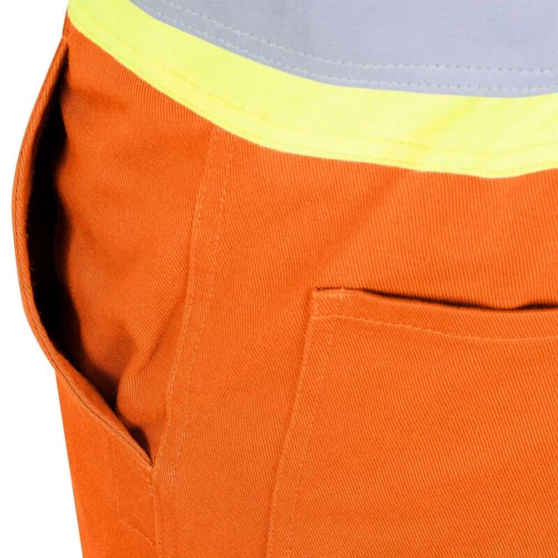 Women's FR-Tech® Hi-Vis FR/Arc-Rated Quilted Safety Overalls - Hi-Vis Orange - Image 8