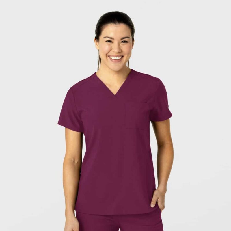 WonderWink W123 Women's Flex-n-Reach V-Neck Scrub Top - Image 2