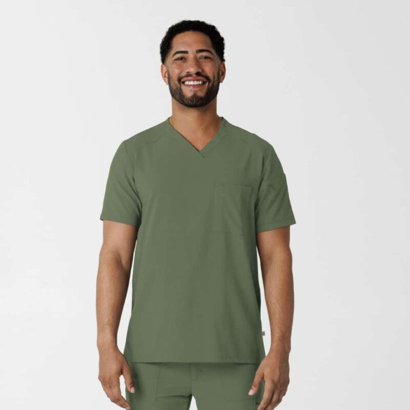 Wonderwink Renew Men's V-Neck 5 Pocket Scrub Top