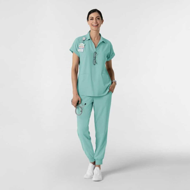 WonderWink RENEW Women’s Flex-n-Reach Collared Scrub Top