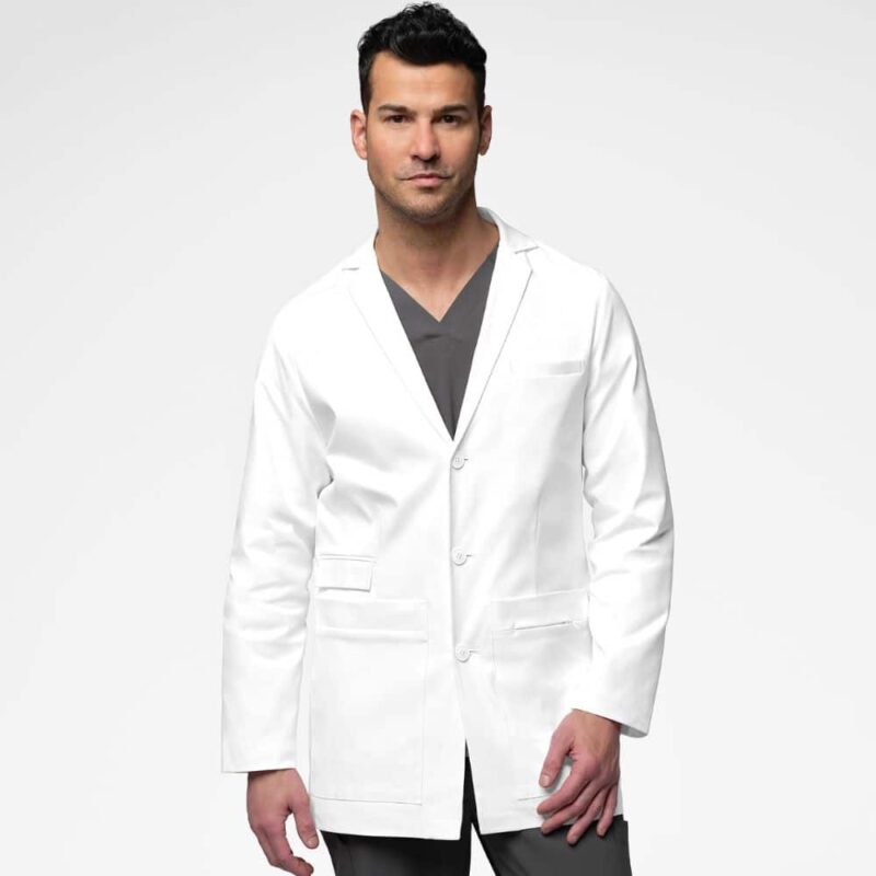 Slate Men's 34 Inch Doctors Coat - Image 9