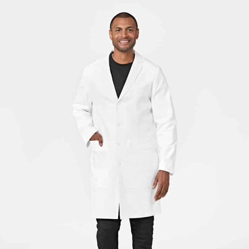 Wonderwink Slate Men's 38 Inch Doctors Coat - Image 9