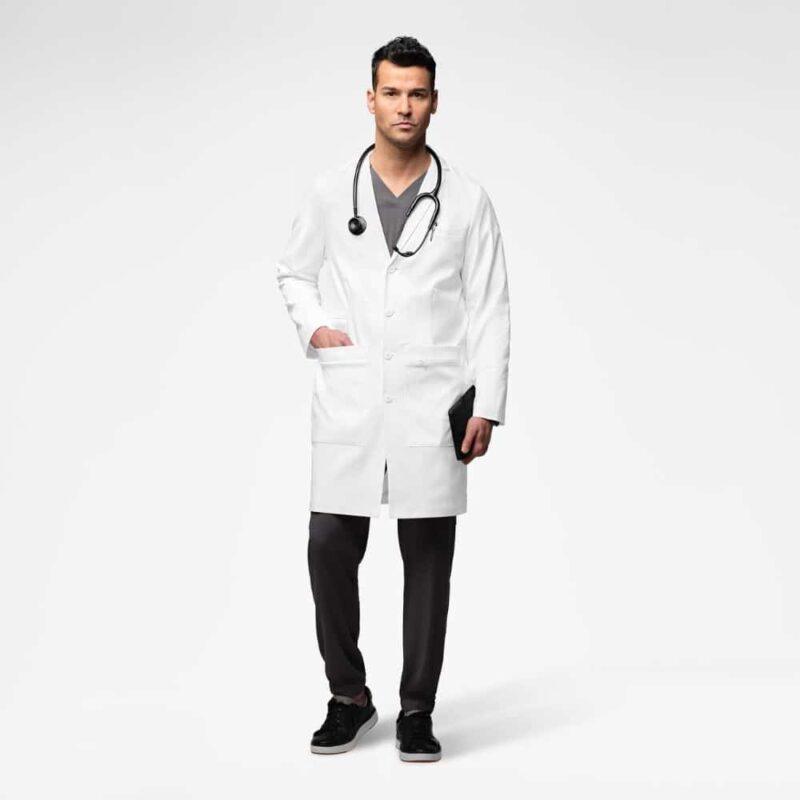 Wonderwink Slate Men's 38 Inch Doctors Coat