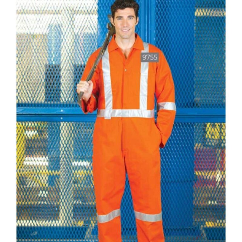 Poly/Cotton 2″ Silver Tape Coveralls