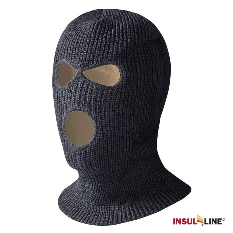 Black Lined 3-Hole Balaclava - O/S