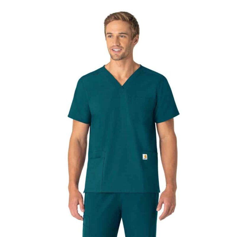 Carhartt Force Essentials Unisex V-Neck 6-Pocket Scrub Top - Image 5