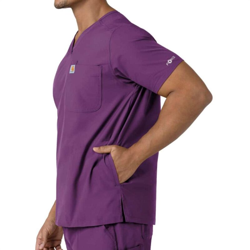 Carhartt Force Essentials Men's V-Neck Shirttail Scrub Top - Image 3