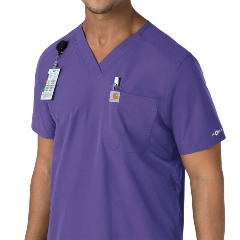 Carhartt Force Essentials Men's V-Neck Shirttail Scrub Top - Image 5