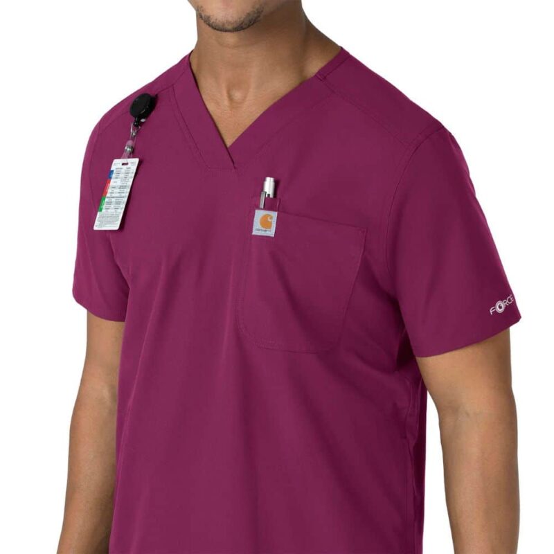 Carhartt Force Essentials Men's V-Neck Shirttail Scrub Top - Image 11