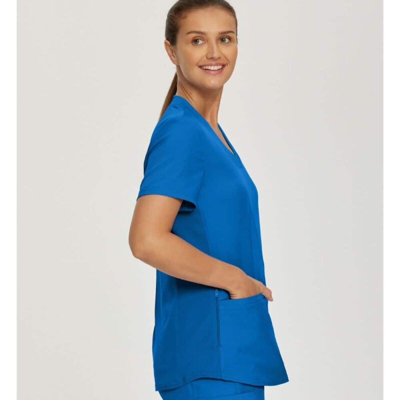 Landau 3-Pocket V-Neck Scrub Top - Image 4