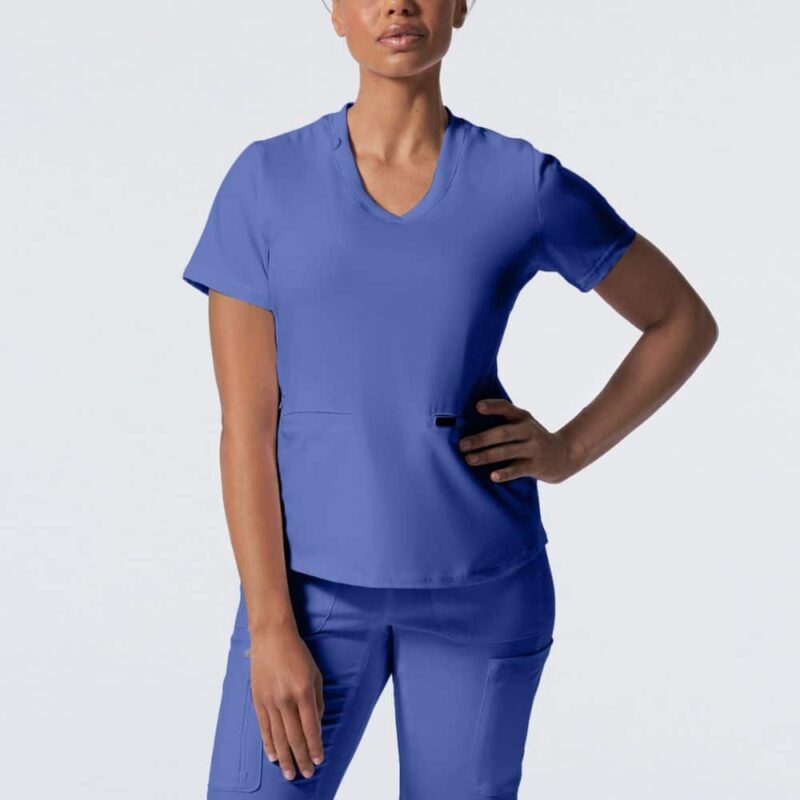 Landau 3-Pocket V-Neck Scrub Top - Image 6