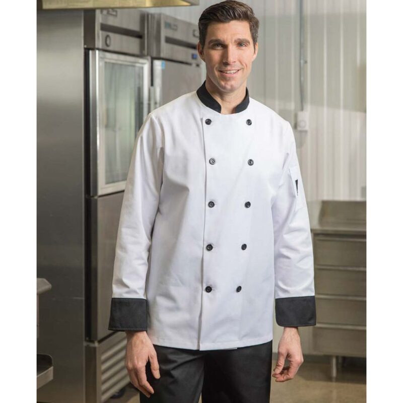 Premium Chef Coat with Contrast Trim - Image 3