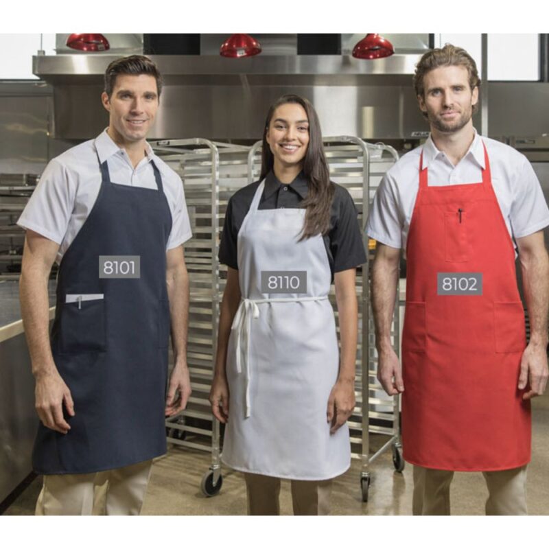 Premium Econo Bib Apron – Three Pocket-8102