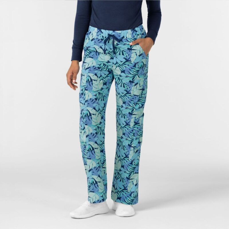 Wonderwink Fashion Prints Women's Printed Double Cargo Scrub Pant - Image 5