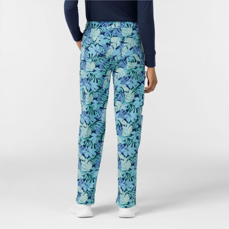 Wonderwink Fashion Prints Women's Printed Double Cargo Scrub Pant - Image 4