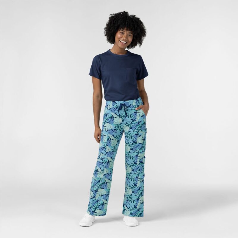 Wonderwink Fashion Prints Women's Printed Double Cargo Scrub Pant