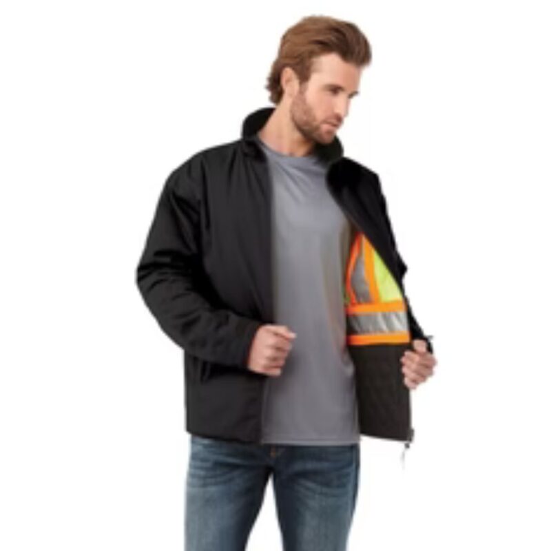 L01210 - Zircon - Cotton Canvas Reversible to Polyester Hi-Vis Insulated Jacket - Image 2