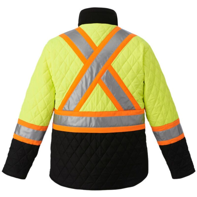 L01210 - Zircon - Cotton Canvas Reversible to Polyester Hi-Vis Insulated Jacket - Image 5