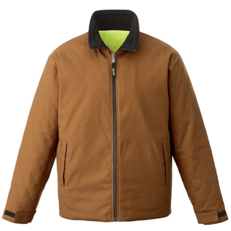 L01210 - Zircon - Cotton Canvas Reversible to Polyester Hi-Vis Insulated Jacket - Image 9