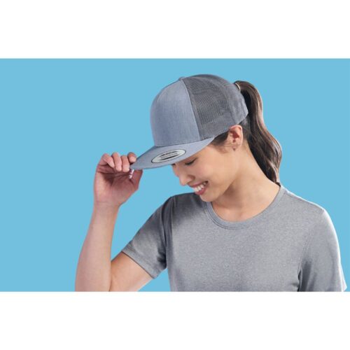 CS06006 - YP Classics 5 Panel Flat Peak Snap Back Trucker Cap