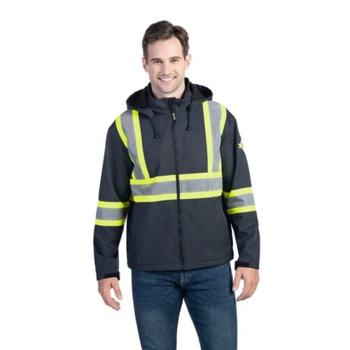 CS01305 - Shield - Hi-Vis Softshell Jacket w/ Detachable Hood