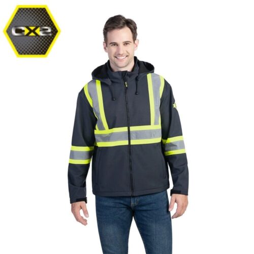 CS01305 - Shield - Hi-Vis Softshell Jacket w/ Detachable Hood