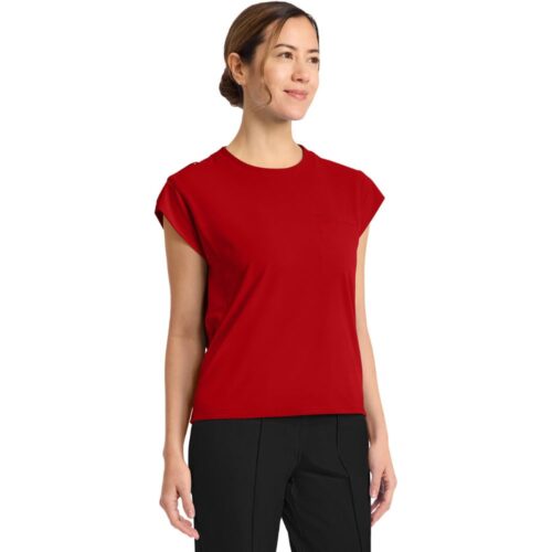 CK936 Cherokee Women's 1-Pocket Crew Neck Top