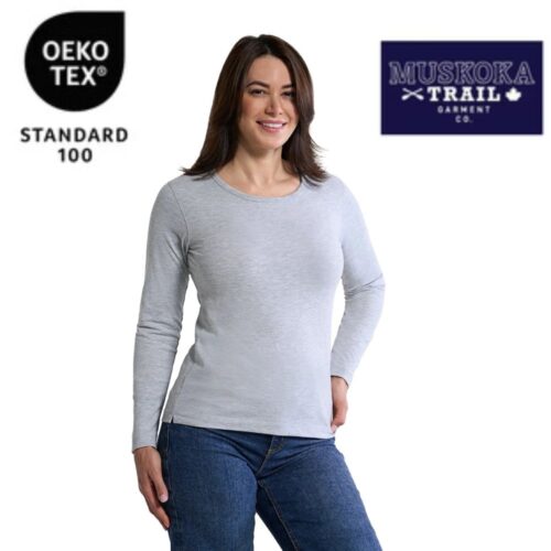 CS05896 - Riverside - Ladies Cotton-Poly Long Sleeve Crewneck T-Shirt