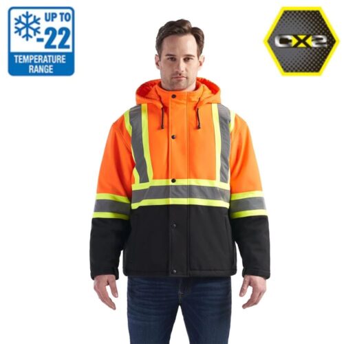 CS01310 - Freightliner - Hi-Vis Insulated Softshell w/ Detachable Hood