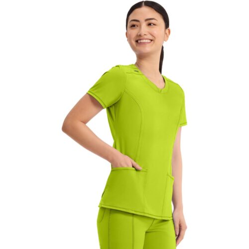 2624A Cherokee Infinity Round Neck Top in Lime