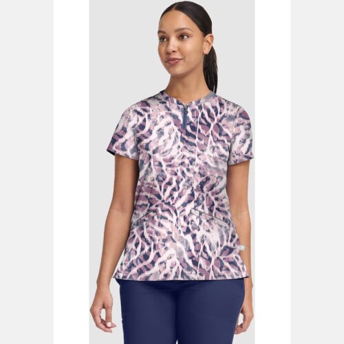 HH907 Ivy Print Top in BLEACHED STRIPES