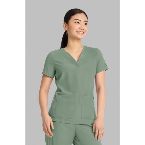 HH751 Healing Hands Women's 3-Pocket V-Neck Top