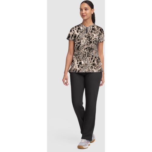 HH907 PRE ORDER Healing Hands Ivy Print Top in CHEETAH BREEZE